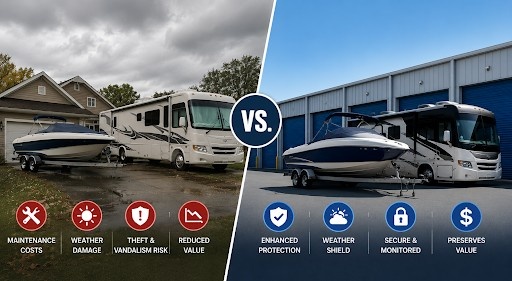 Boat and RV home vs storage facility